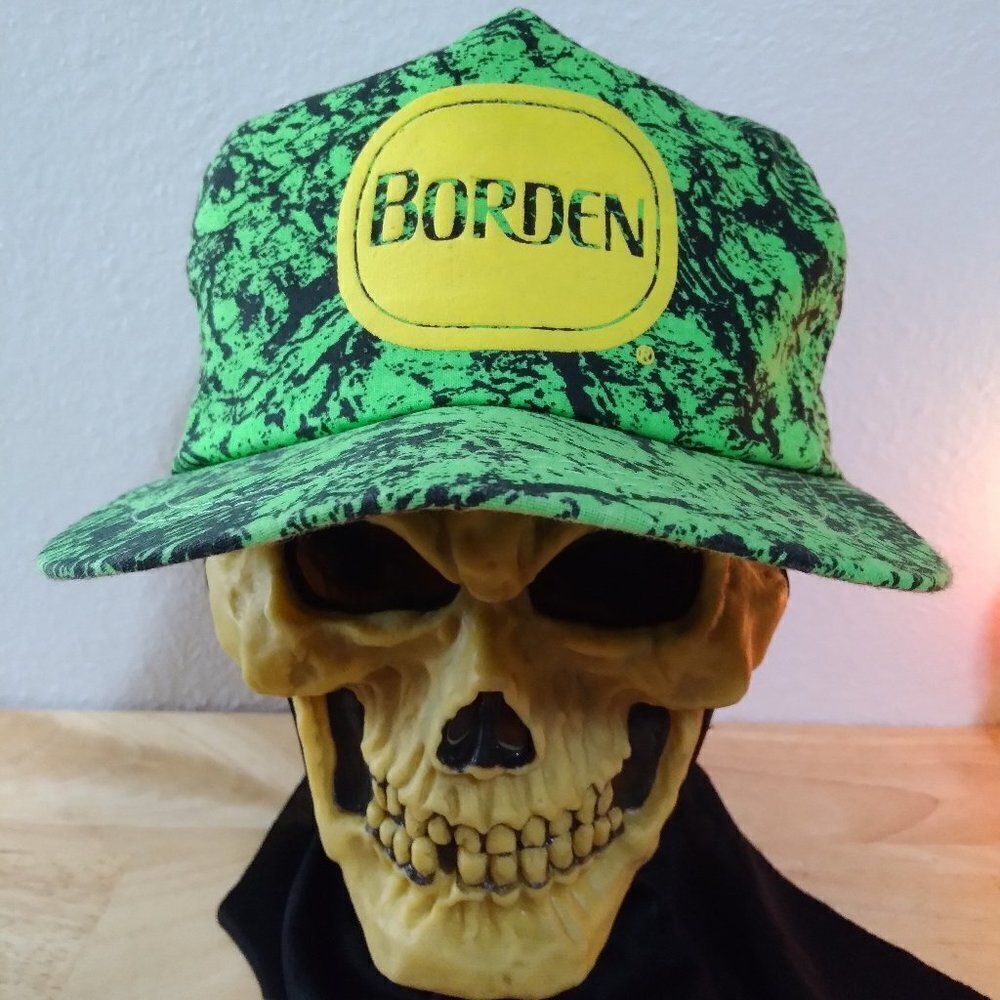 Vintage 90s Borden Abstract Neon Snap Back Hat